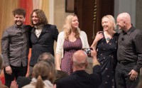 Adam, Joel, Emma (now Nixon), Tessa and Godfrey Rust at album
launch