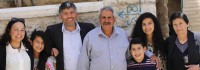 Daoud Nassar (in the black jacket)