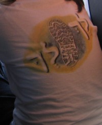 A tee-shirt with Lech Lecha written in Hebrew