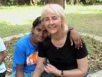 Marg and her sponsored child, Namula