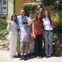 Jonathan Miles and his family