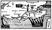 Figure 7.8. Map of the German invasion plan based on information
released in 1946. Source: Daily Telegraph