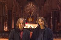 AT LINCOLN CATHEDRAL:  Troy Donockley (left) and Dave Bainbridge